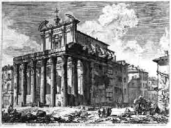 Piranesi: the Temple of Antoninus and Faustina